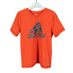 Unisex Adidas - Sports shirt, short sleeve, size 128 - 134 - Orange (1)