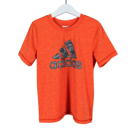 Unisex Adidas - Sports shirt, short sleeve, size 128 - 134 - Orange ()