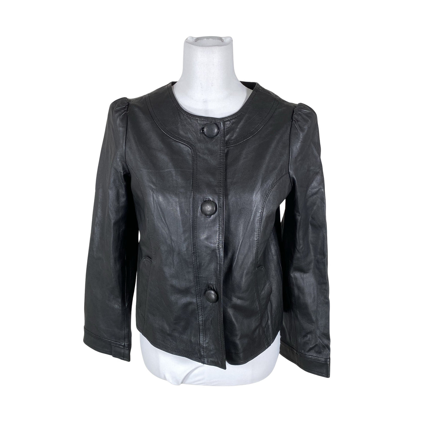 Unisex Saki - Leather jacket, size 36 - Black (1)