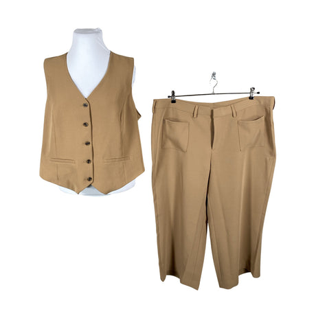 Unisex Lands' End - Straight leg trousers, size 54 - Brown ()