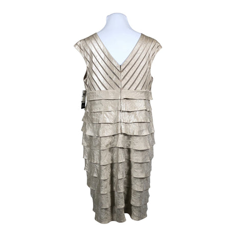 Unisex Adrianna Papell - Party dress, size 46 - Beige (2)