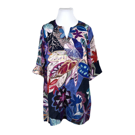 Unisex Ulla Popken - Schiffon tunic, size 46 - Light pink ()
