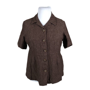 Unisex Aventura - Short-sleeved blouse, size 44 - Brown (1)