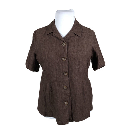 Unisex Aventura - Short-sleeved blouse, size 44 - Brown ()