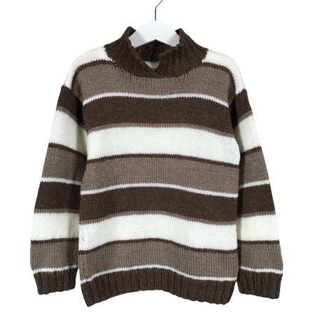 Unisex Handmade - Sweater, size 128 - 134 - Brown ()