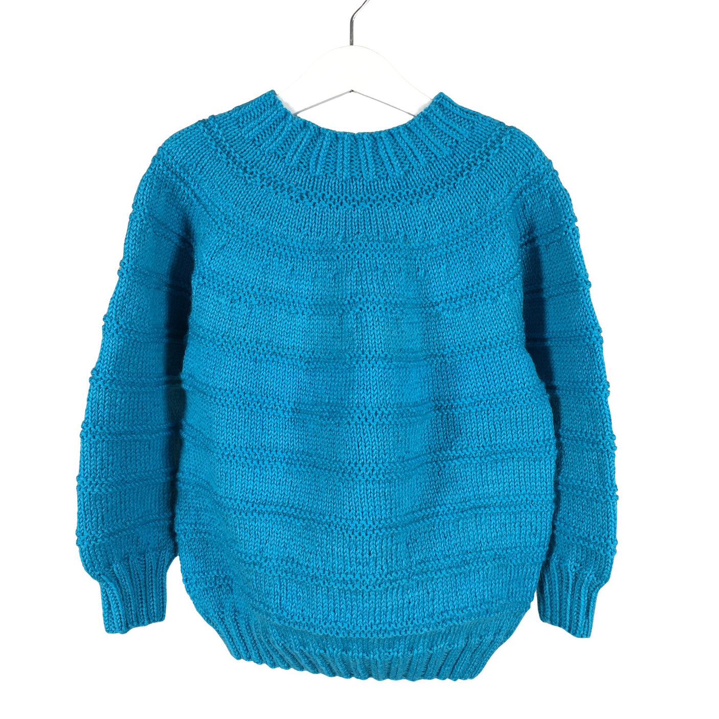 Unisex Handmade - Sweater, size 134 - 140 - Turquoise (1)