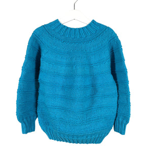 Unisex Handmade - Sweater, size 134 - 140 - Turquoise (1)
