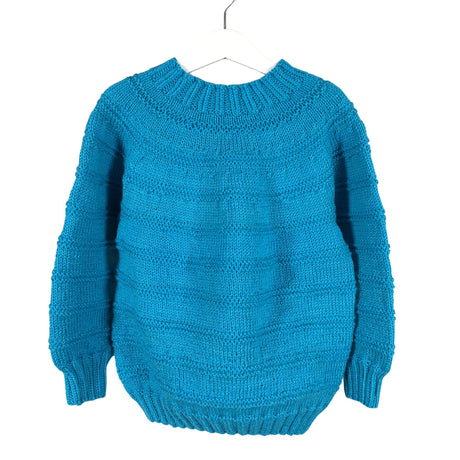 Unisex Handmade - Sweater, size 134 - 140 - Turquoise ()