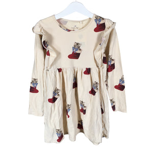Unisex Konges Slojd - Tricot dress, size 110 - 116 - Beige (1)