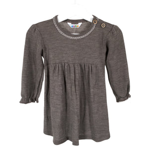 Unisex Joha - Tricot dress, size 80 - 86 - Brown (1)