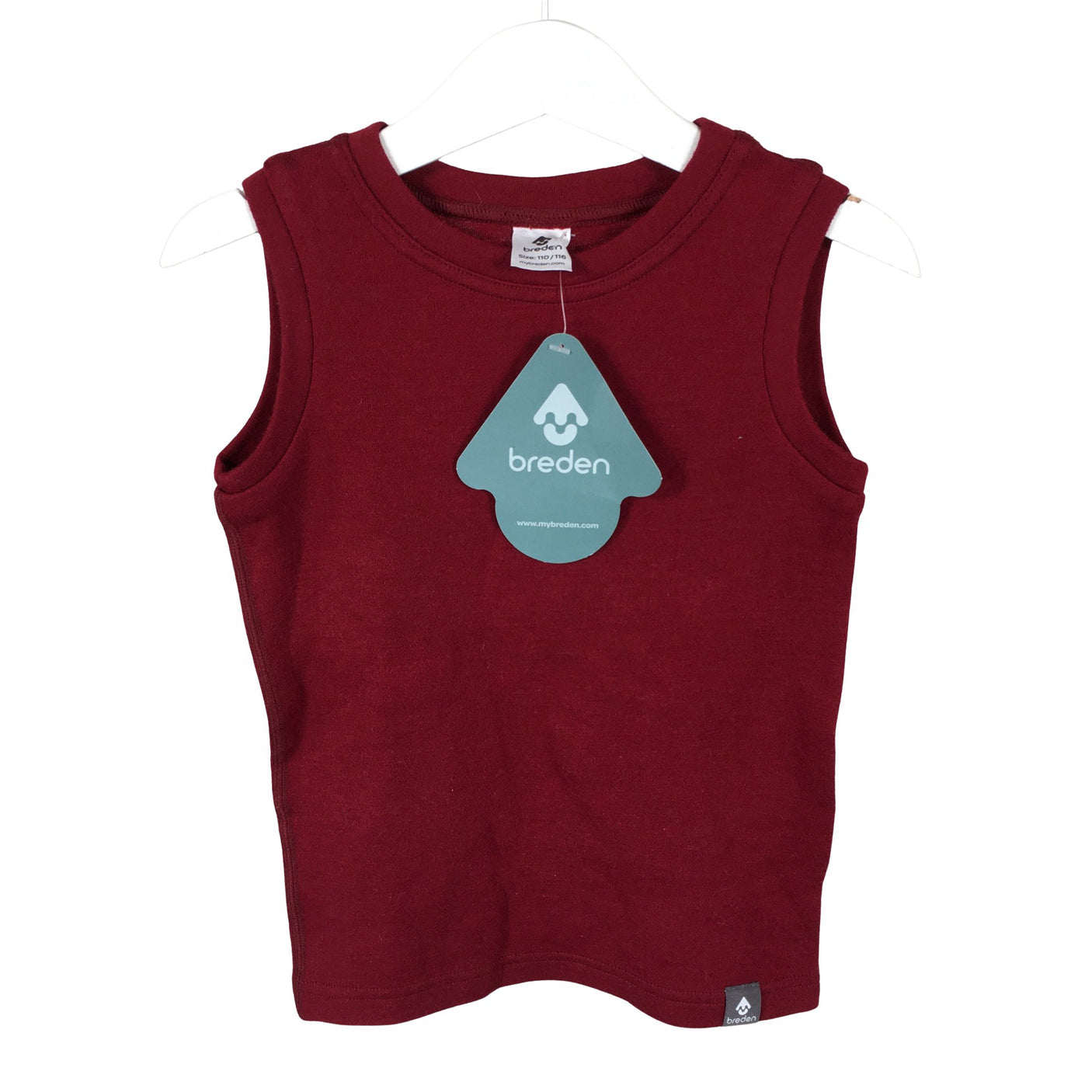 Unisex Breden - Tricot tank top, size 110 - 116 - Wine red (1)