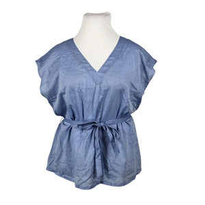 Unisex Holly & Whyte by Lindex - Short-sleeved blouse, size 44 - Light blue (1)