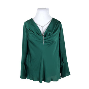 Unisex Joseph Ribkoff - Party shirt, size 44 - Green (1)