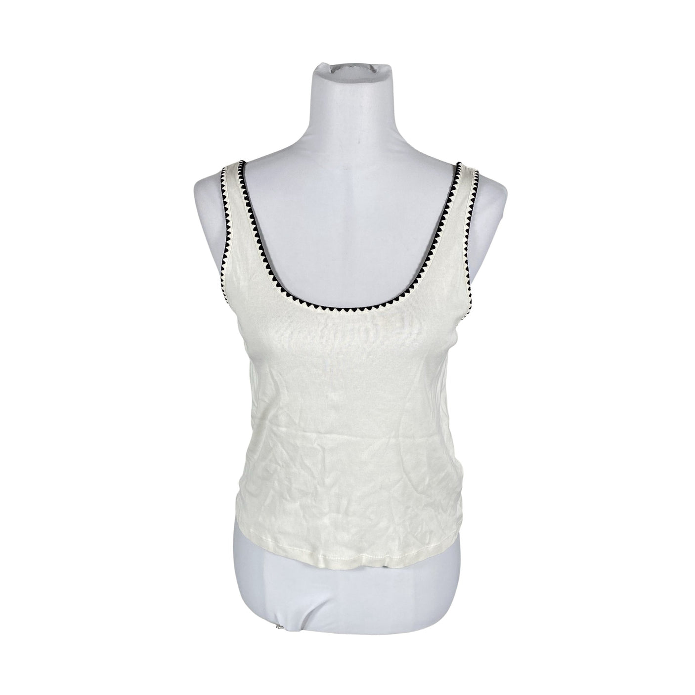 Unisex Massimo Dutti - Tricot tank top, size 38 - Natural white (1)