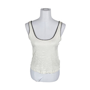 Unisex Massimo Dutti - Tricot tank top, size 38 - Natural white (1)