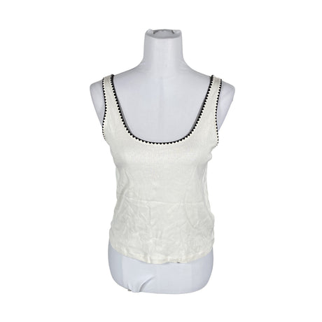 Unisex Massimo Dutti - Tricot tank top, size 38 - Natural white ()