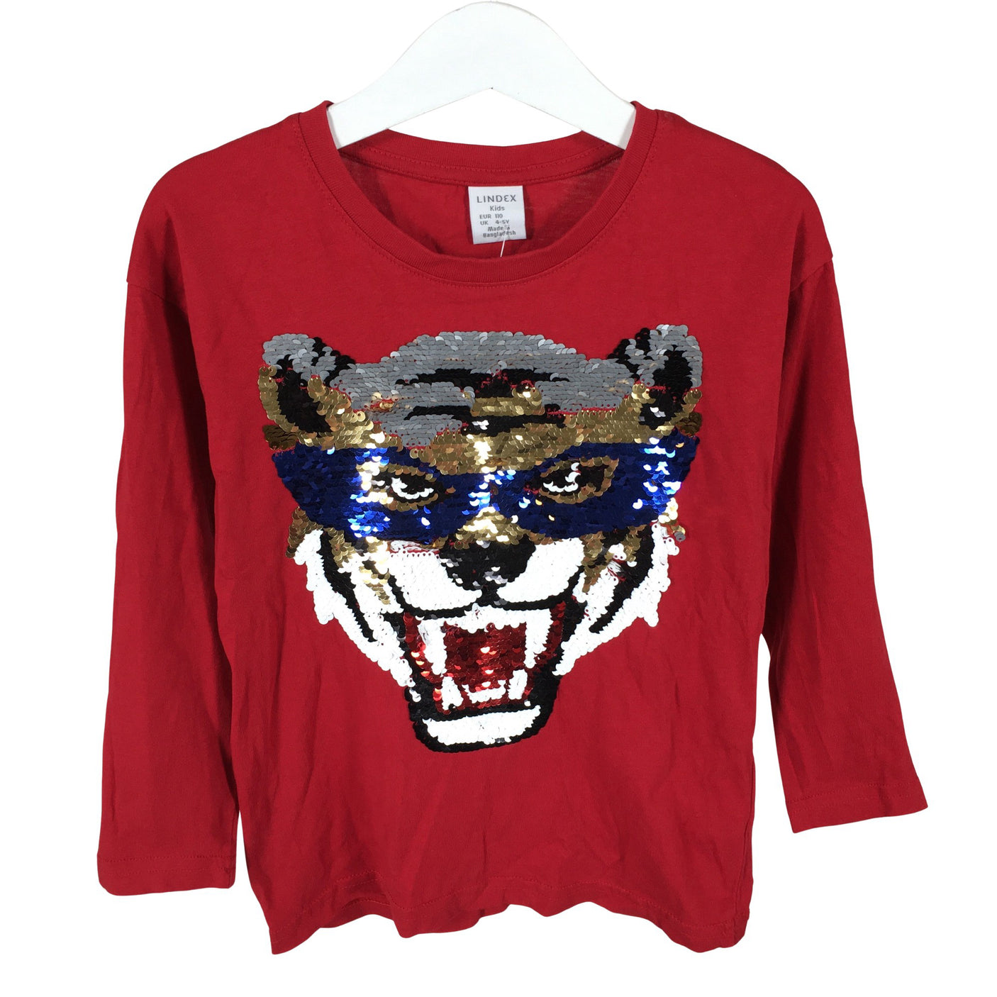 Unisex Lindex - Tricot shirt, size 104 - 110 - Red (1)