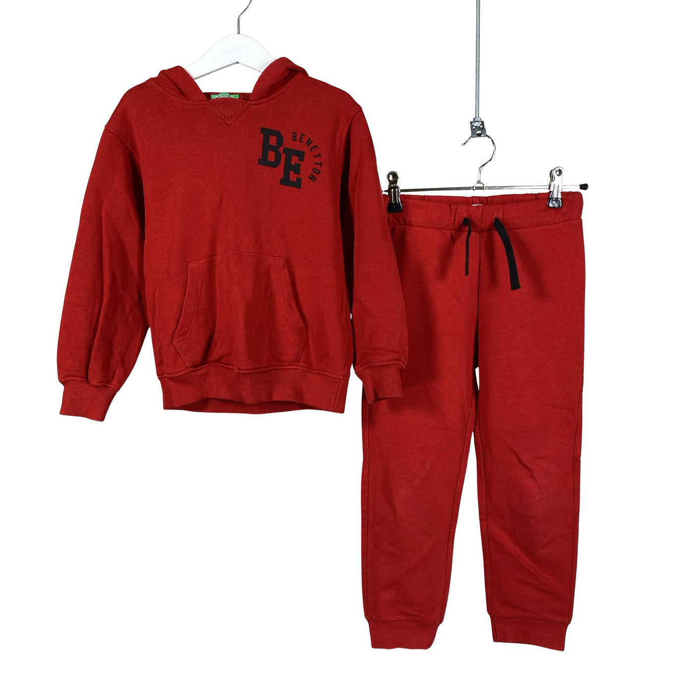Unisex Benetton - Sweatshirt and pants set, size 104 - 110 - Red (1)