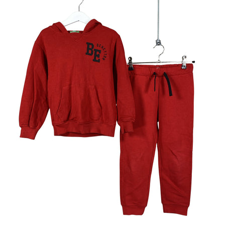 Unisex Benetton - Sweatshirt and pants set, size 104 - 110 - Red ()