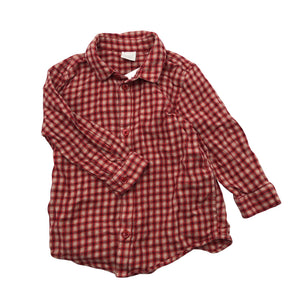 Unisex Lindex - Collared shirt, size 74 - 80 - Red (1)