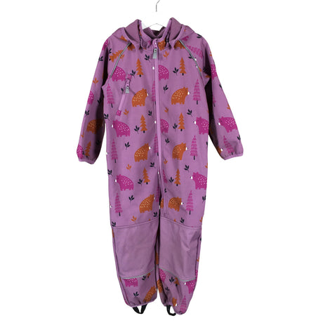 Unisex Jonathan - Soft shell jumpsuit, size 98 - 104 - Violet ()