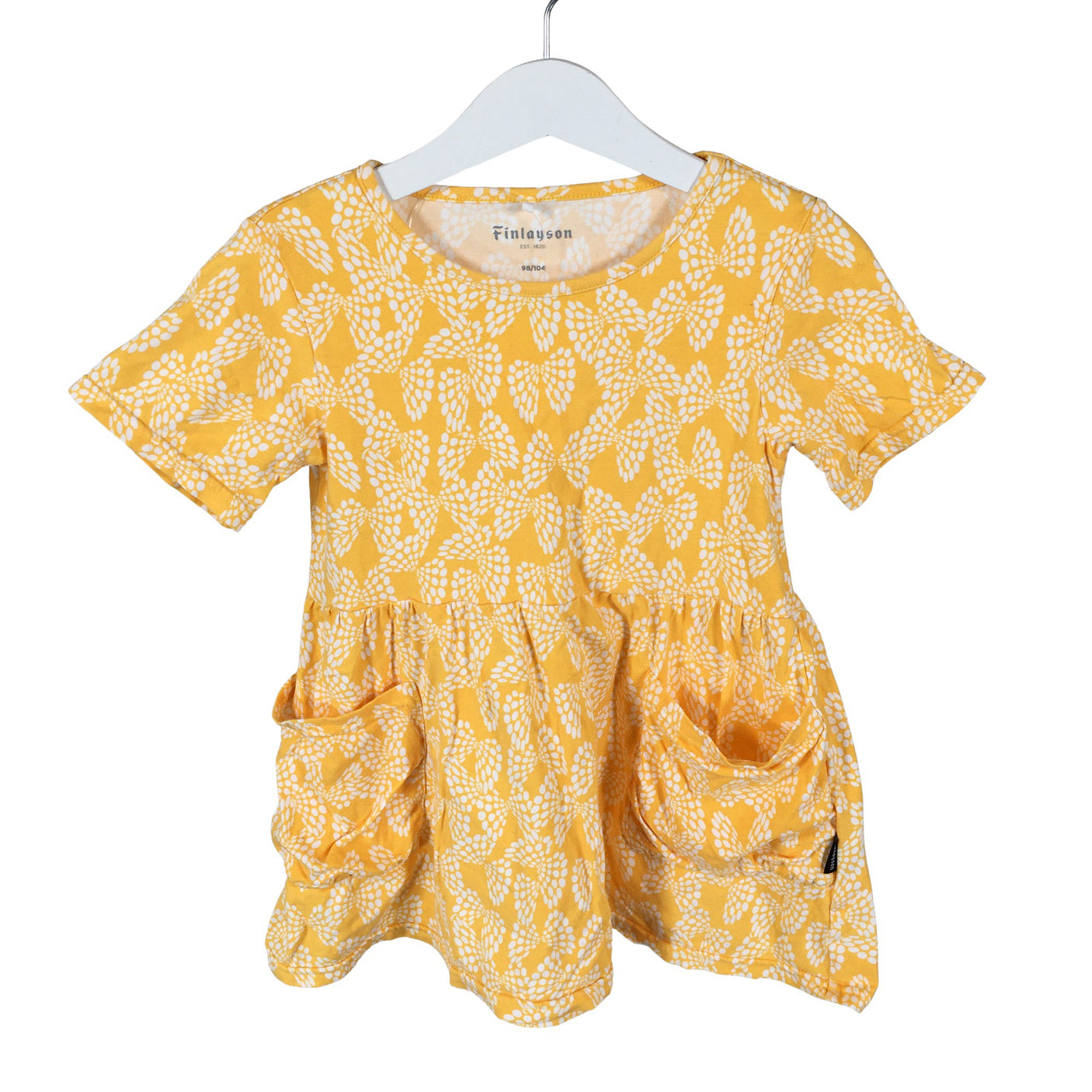 Unisex Finlayson - Tricot dress, size 98 - 104 - Yellow (1)