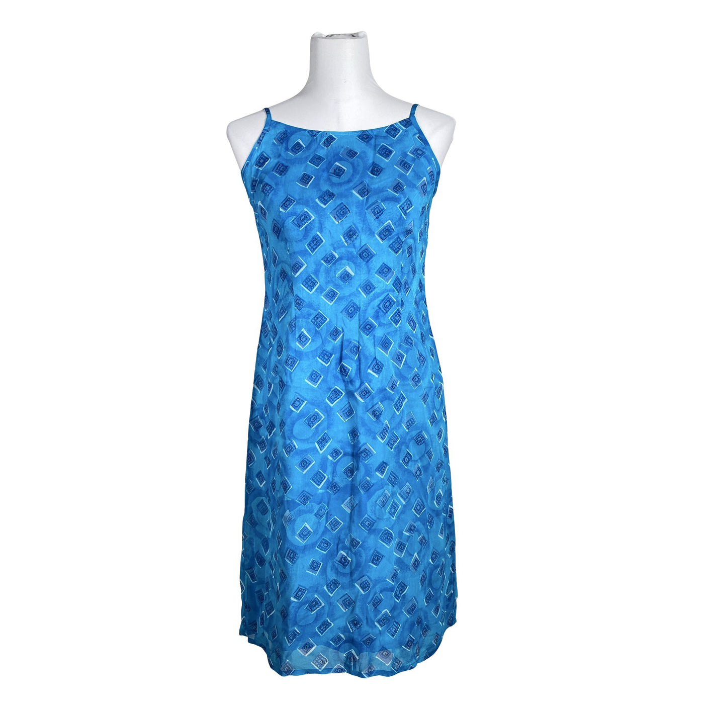 Unisex O.I.S - Schiffon dress, size 36 - Turquoise (1)