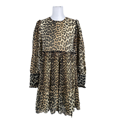 Unisex Ganni - Schiffon dress, size 38 - Brown ()