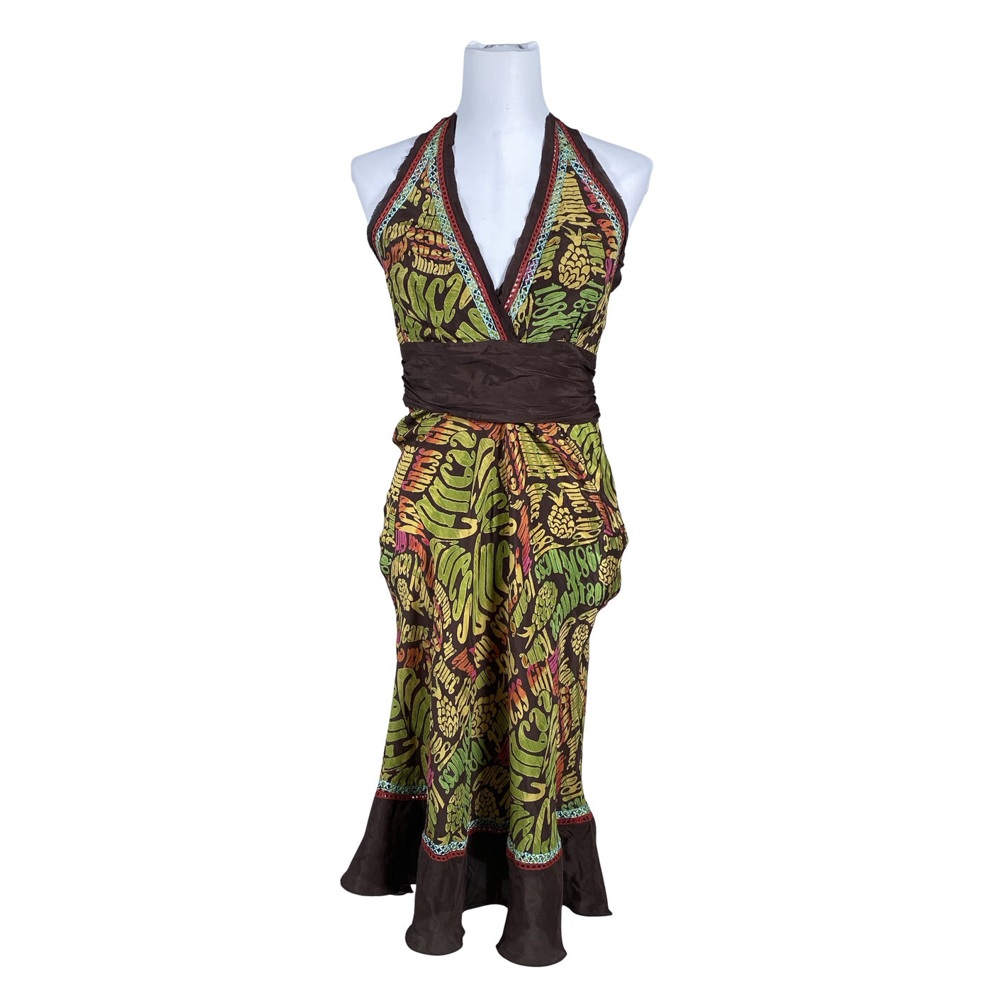 Unisex Guess - Schiffon dress, size 38 - Brown (1)