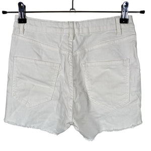 Unisex Lindex - Denim shorts, size 158 - 164 - White (2)