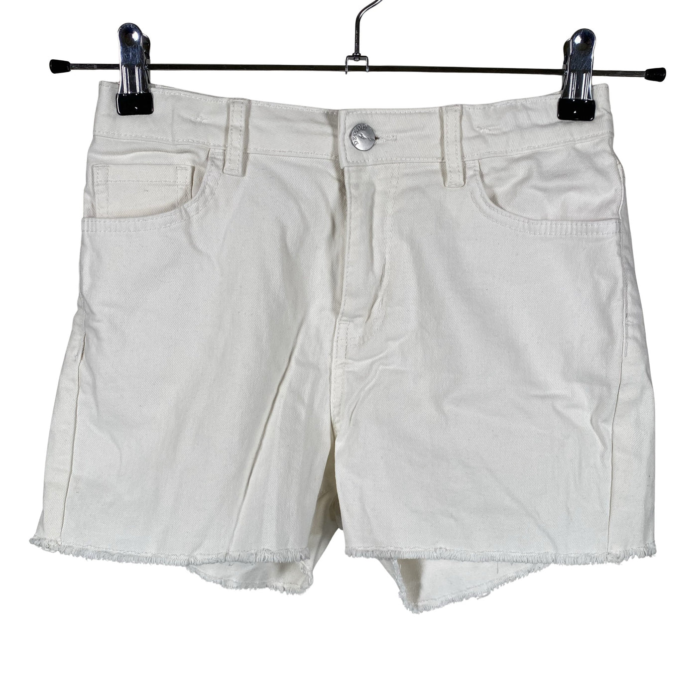 Unisex Lindex - Denim shorts, size 158 - 164 - White (1)