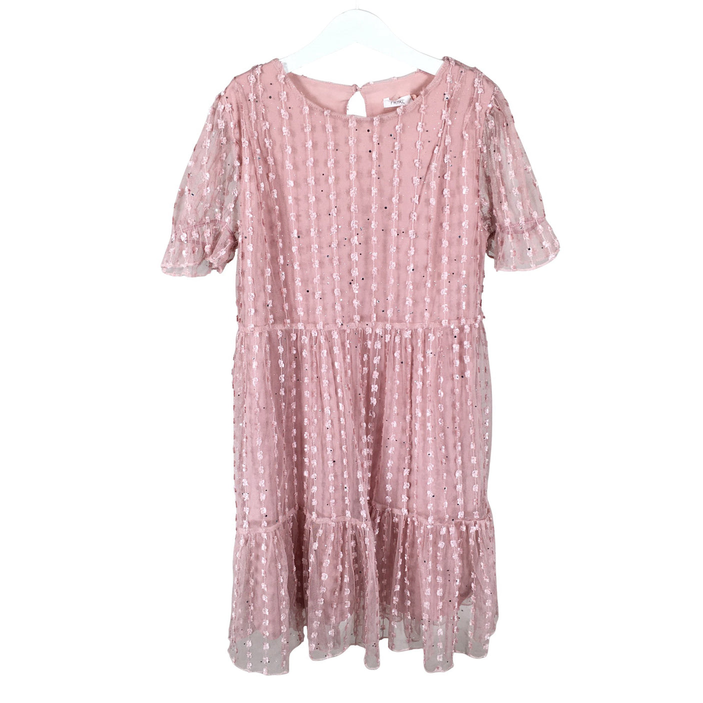 Unisex Next - Party dress, size 146 - 152 - Light pink (1)