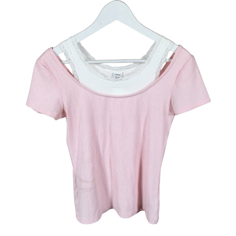 Unisex Lindex - T-shirt, size 164 - 170 - Light pink ()