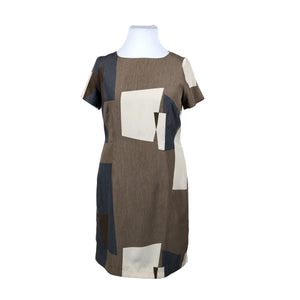 Unisex s.Oliver - Schiffon dress, size 42 - Brown (1)