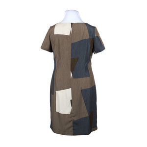 Unisex s.Oliver - Schiffon dress, size 42 - Brown (2)