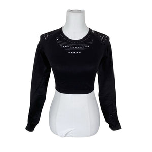 Unisex Gymshark - Sports shirt, long sleeve, size 36 - Black (1)