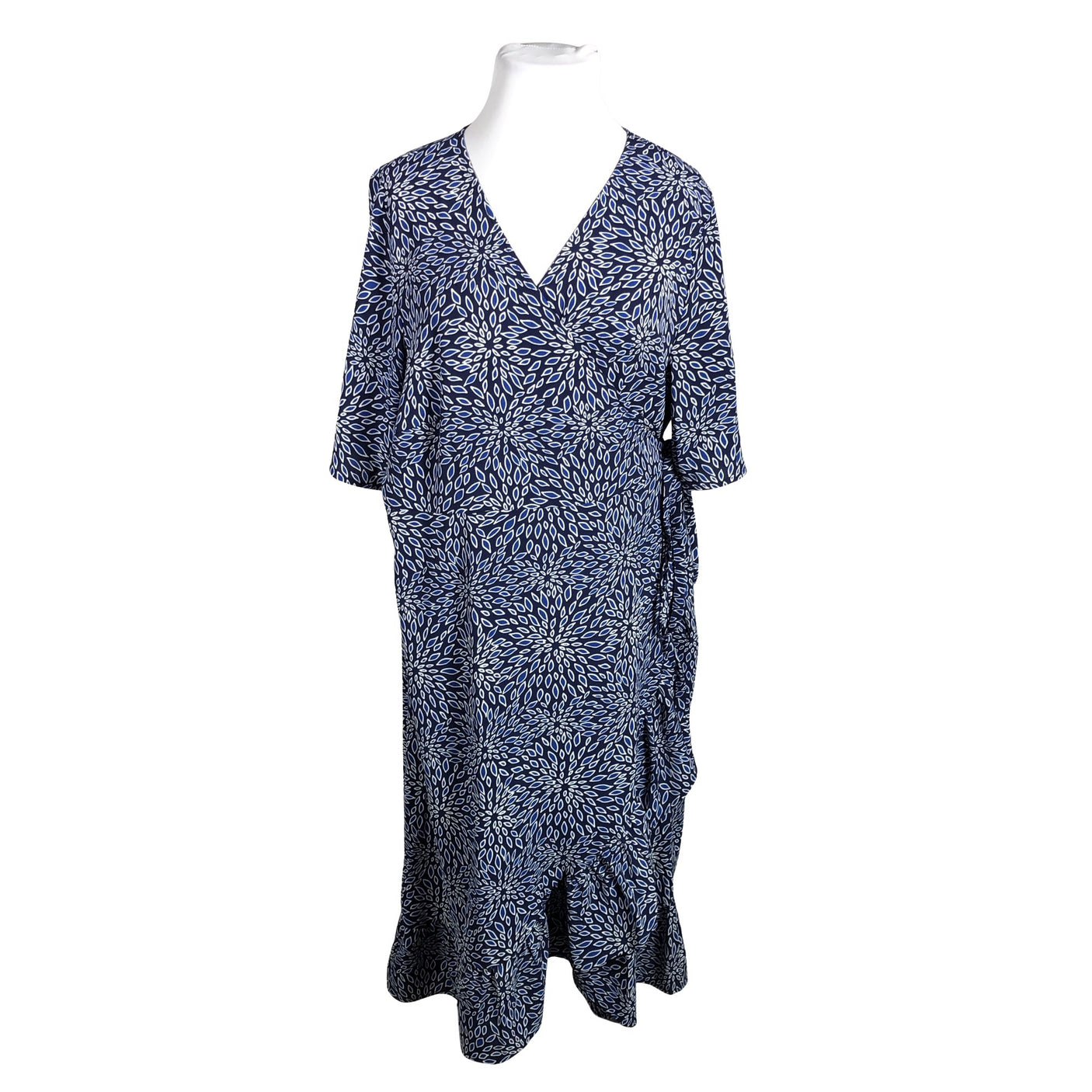Unisex Zizzi - Schiffon dress, size 54 - Blue (1)