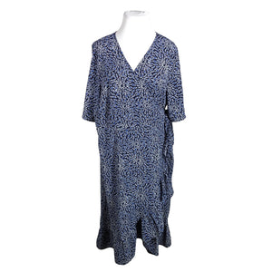 Unisex Zizzi - Schiffon dress, size 54 - Blue (1)