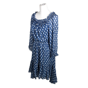Unisex Diane von Furstenberg - Schiffon dress, size 40 - Blue (3)