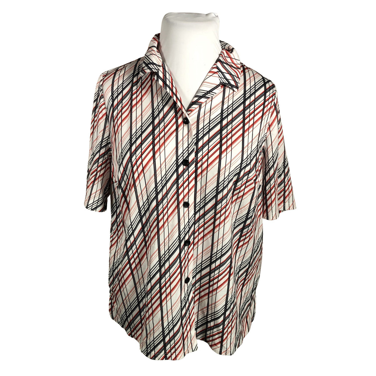 Unisex Finn Karelia - Short-sleeved blouse, size 46 - White (1)