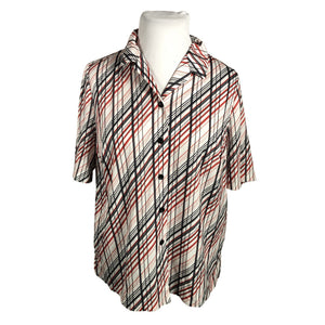 Unisex Finn Karelia - Short-sleeved blouse, size 46 - White (1)
