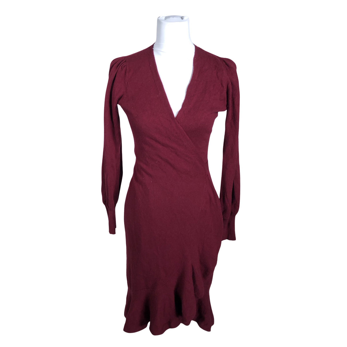 Unisex Diane von Furstenberg - Knit dress, size 36 - Wine red (1)
