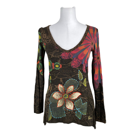 Unisex Desigual - Tricot shirt, size 36 - Brown ()