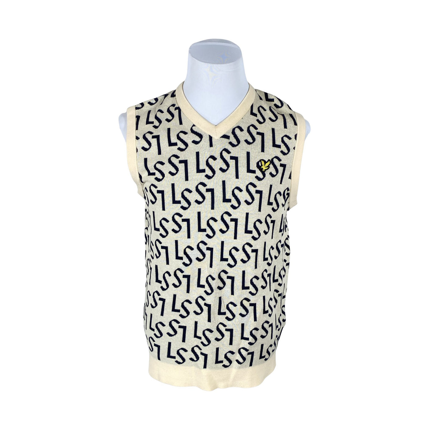 Unisex Lyle&Scott - Knit vest, size M - Beige (1)