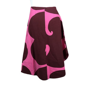 Unisex Marimekko - Fabric skirt, size 42 - Wine red (2)