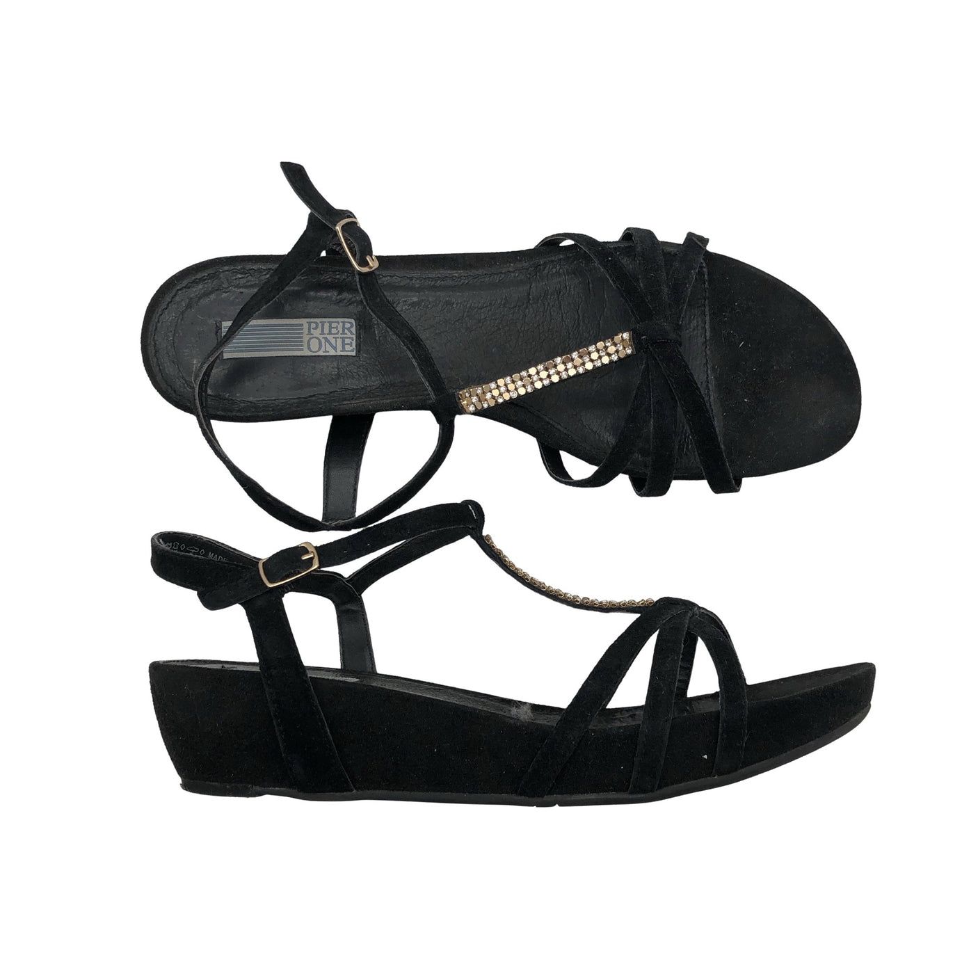 Unisex Pier One - Wedge sandals, size 42 - Black (1)