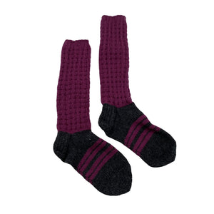 Unisex Handmade - Wool socks, size 38 - Violet (1)