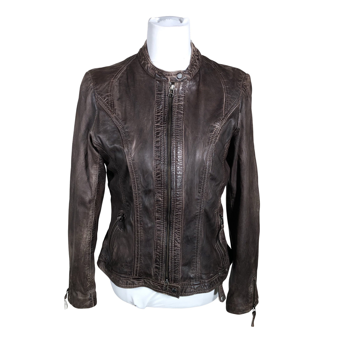 Unisex Milestone - Leather jacket, size 40 - Brown (1)