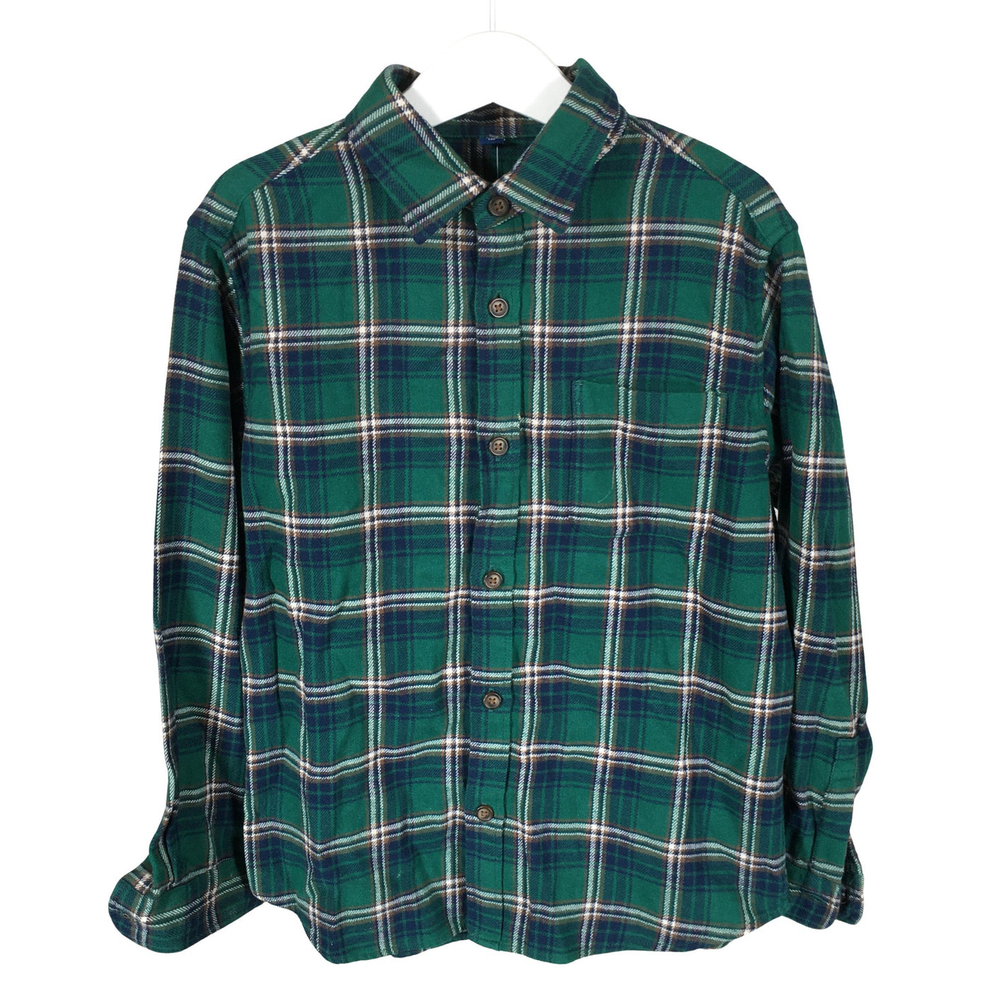 Unisex Uniqlo - Flannel shirt, size 128 - 134 - Green (1)