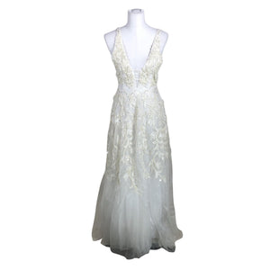 Unisex Born - Party dress, size 34 - White (1)
